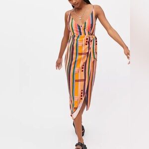 Urban outfitters flashing lights midi wrap dress